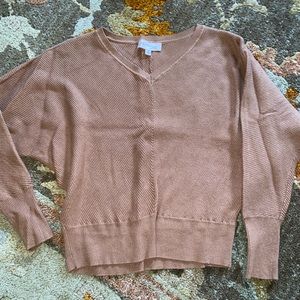 Dusty Orange/Brown V-neck sweater size XS